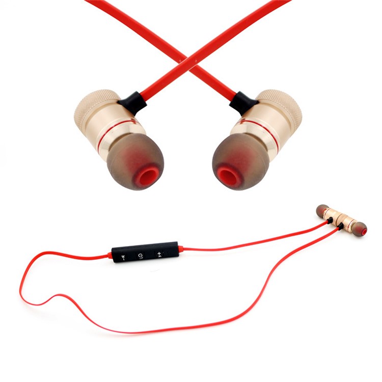 XT-6 In-ear Magnetic Headphone Wireless Bluetooth Sports Headset with Mic for iPhone X/8/8 Plus etc. - Red-9