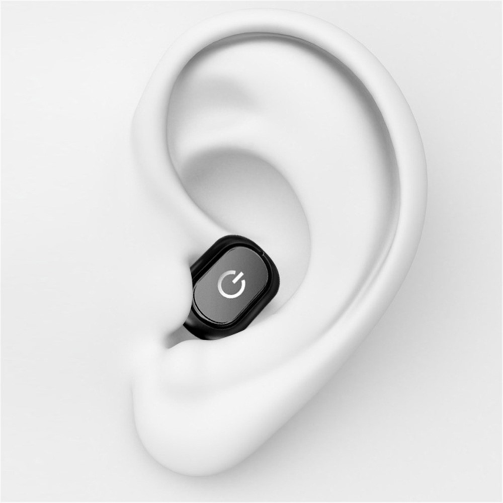 Mini Wireless Bluetooth In-ear Single Earphone with Mic - Black-5