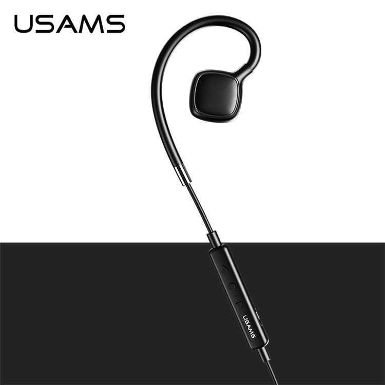 

USAMS US-FC001 Wireless Bluetooth Sports Headphone with Line-in Control for iPhone Samsung - Black