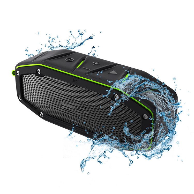 Alto-falante Bluetooth EBS-503 10W IPX6 Impermeável Alto-falante De Música Portátil Robusto Sem Fio - Preto / Verde-1