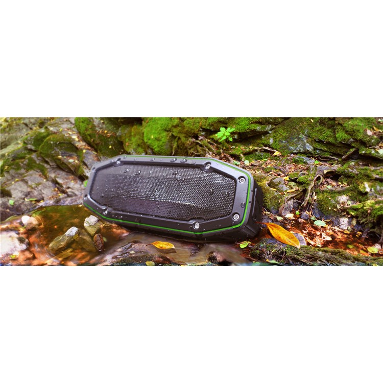 Alto-falante Bluetooth EBS-503 10W IPX6 Impermeável Alto-falante De Música Portátil Robusto Sem Fio - Preto / Verde-2