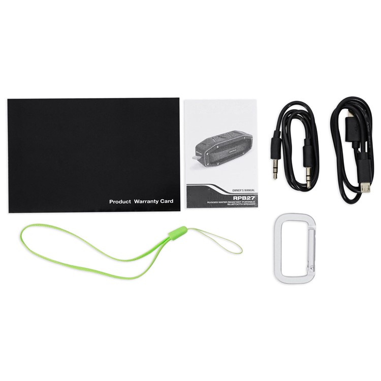 Alto-falante Bluetooth EBS-503 10W IPX6 Impermeável Alto-falante De Música Portátil Robusto Sem Fio - Preto / Verde-8