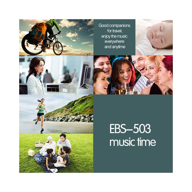 EBS-503 20W Outdoor IPX6 Waterproof Rugged Music Speaker Portable Wireless Bluetooth Speaker - Black / Blue-7