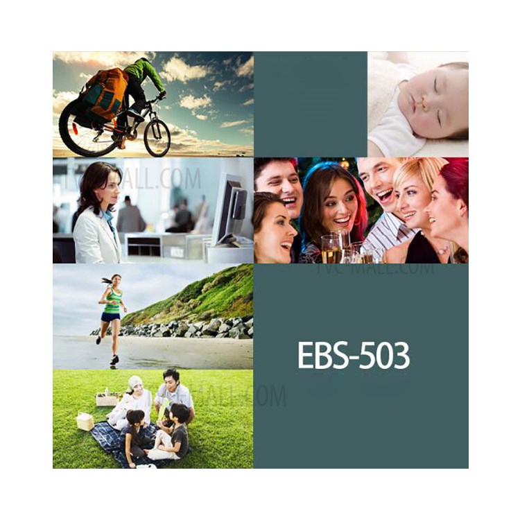 EBS-503 20W Outdoor IPX6 Waterproof Rugged Music Speaker Portable Wireless Bluetooth Speaker - Black / Blue-8