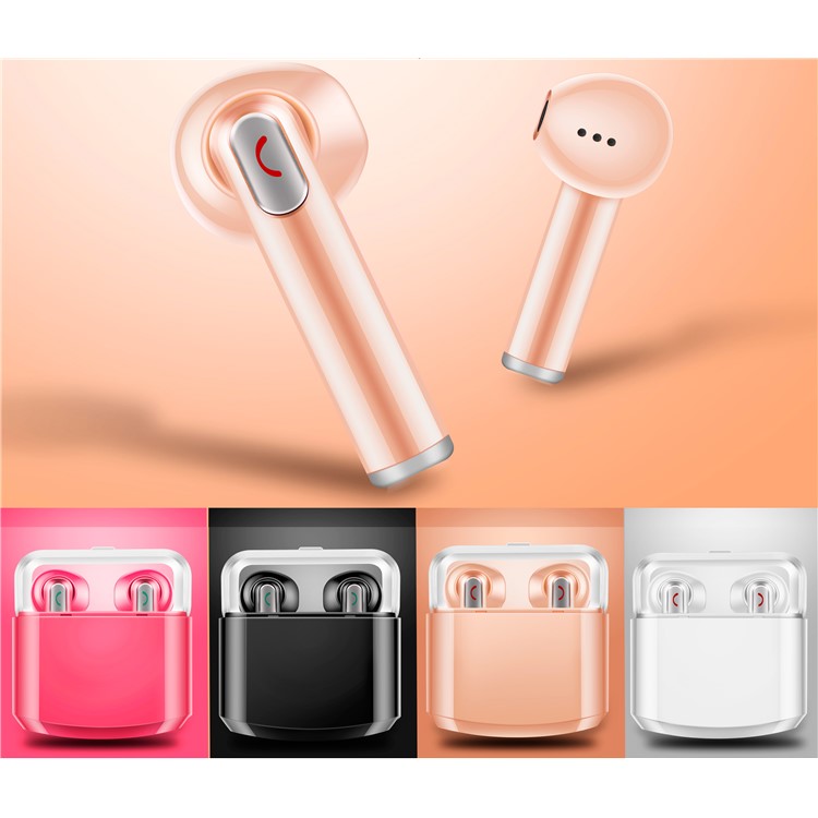 BTH-X8 TWS Mini Wireless Stereo Bluetooth Earphones with Charging Case Box - Black-5