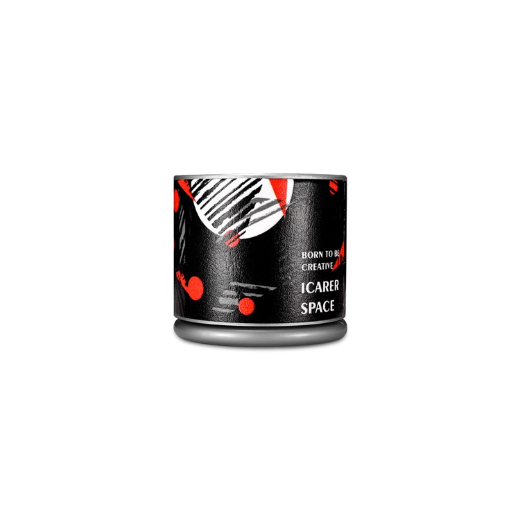 ICARER SPACE BF-120 Patterned Mini Portable Bluetooth V4.2 Speaker - Black / Red-2