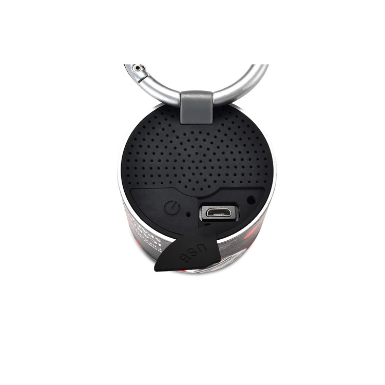 ICARER SPACE BF-120 Patterned Mini Portable Bluetooth V4.2 Speaker - Black / Red-7