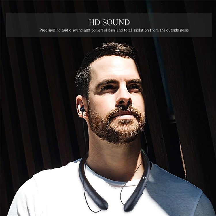 HX831 Neckband Bluetooth In-ear Sports Stereo Earphone with Microphone - Black-3