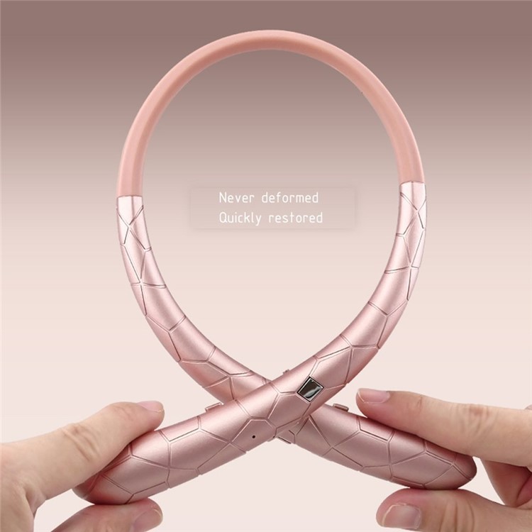 HX831 Neckband Antisweat Bluetooth In-ear Stereo Sports Headset with Microphone - Rose Gold-4