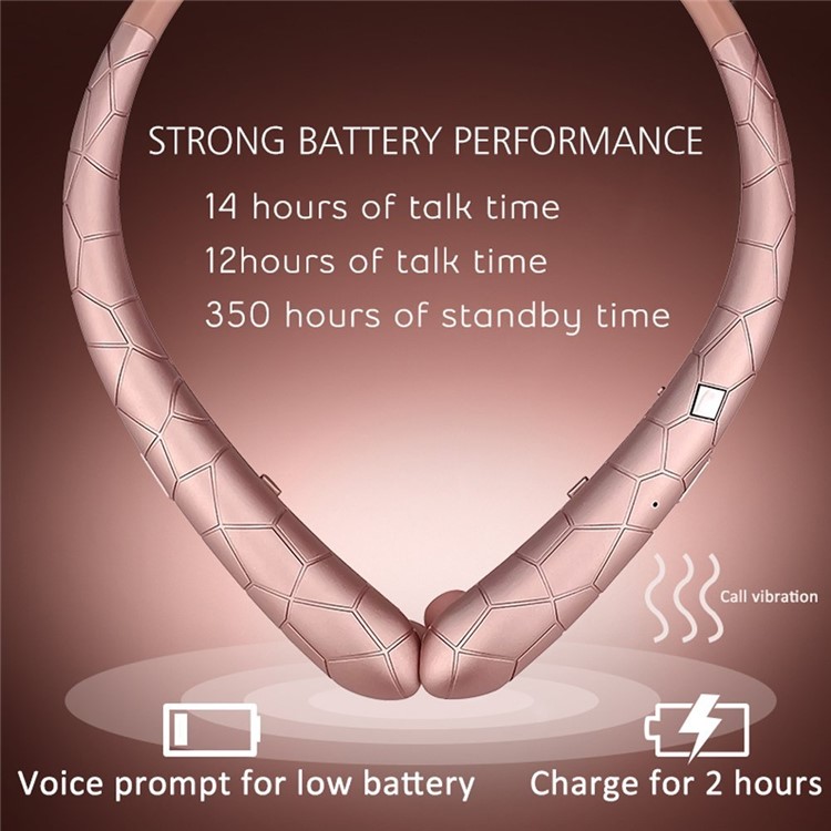 HX831 Neckband Antisweat Bluetooth In-ear Stereo Sports Headset with Microphone - Rose Gold-5