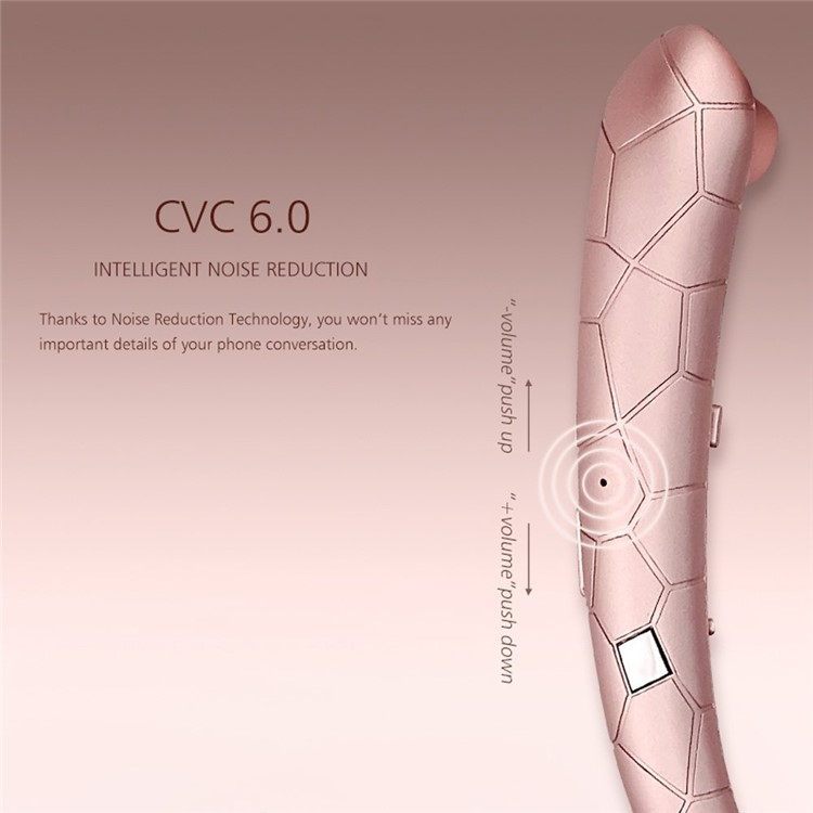 HX831 Neckband Antisweat Bluetooth In-ear Stereo Sports Headset with Microphone - Rose Gold-6