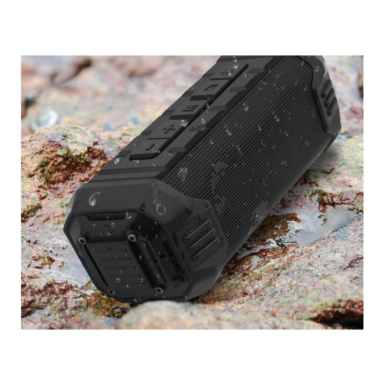 NR-1000 Outdoor Waterproof Wireless Bluetooth Speaker with 5000mAh Power Bank for iPhone Samsung - Black-2