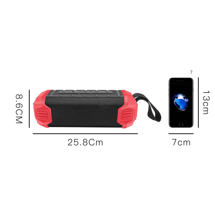 NR-1000 Outdoor Waterproof Wireless Bluetooth Speaker with 5000mAh Power Bank for iPhone Samsung - Black-6