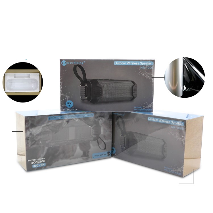 NR-1000 Outdoor Waterproof Wireless Bluetooth Speaker with 5000mAh Power Bank for iPhone Samsung - Black-7