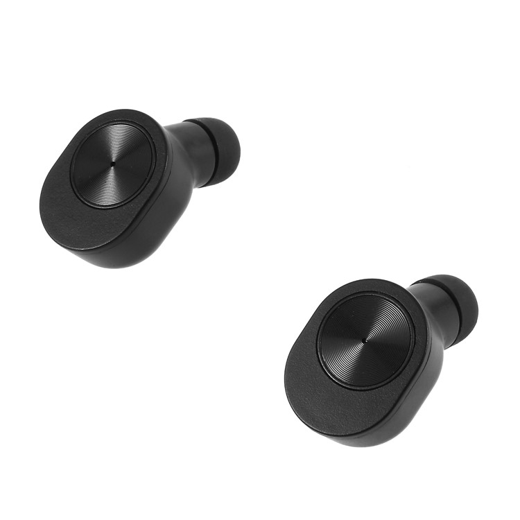 TWS GW10 Double Stereo Bluetooth Mini Headset with 450mAh Charging Dock - Black-1