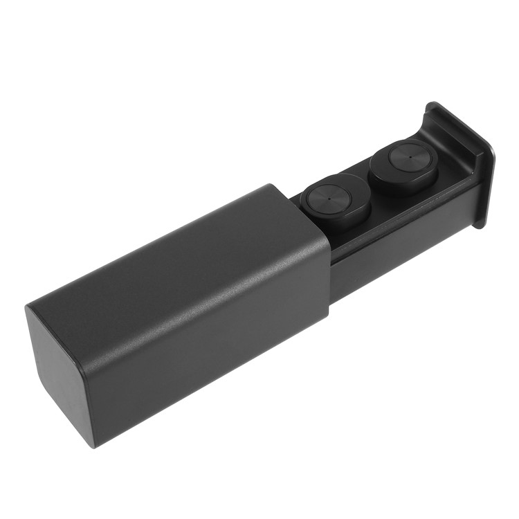 TWS GW10 Double Stereo Bluetooth Mini Headset with 450mAh Charging Dock - Black-5
