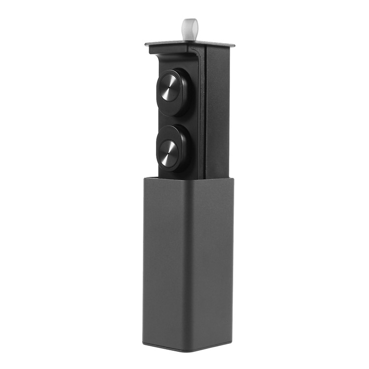 TWS GW10 Double Stereo Bluetooth Mini Headset with 450mAh Charging Dock - Black-6