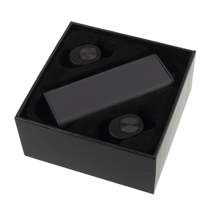 TWS GW10 Double Stereo Bluetooth Mini Headset with 450mAh Charging Dock - Black-8