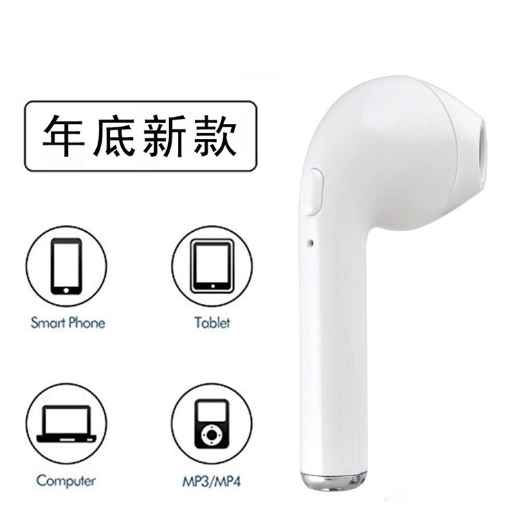 i7 TWS In-ear Wireless Bluetooth 4.1 Stereo Double Headphones with Charging Case for iPhone Samsung - White-3