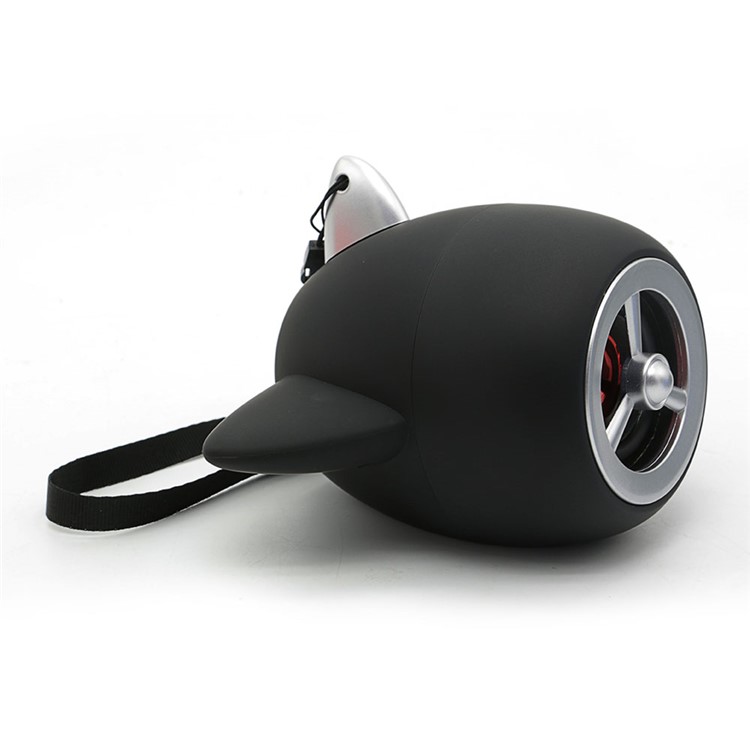 NR1015 Airplane Propeller Shape Portable Mini Bluetooth Speaker Support TF Card/U Disk/FM - Black-1