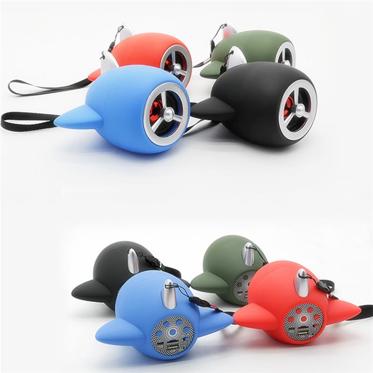 NR1015 Airplane Propeller Shape Portable Mini Bluetooth Speaker Support TF Card/U Disk/FM - Black-2
