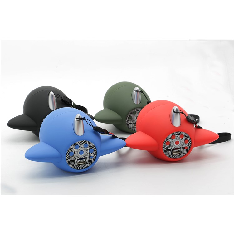 NR1015 Airplane Propeller Shape Portable Mini Bluetooth Speaker Support TF Card/U Disk/FM - Black-3