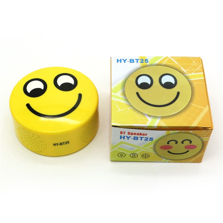 HYBT25 Mini Portable Emoji Pattern Adorable Bluetooth Speaker Support USB/TF Card/FM for iPhone Samsung - Smile-3