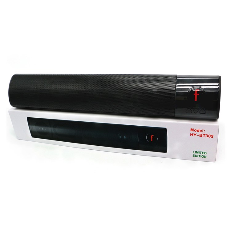 HYBT302 10W Long Soundbar Double Speaker and Diaphragm Bluetooth Speaker with Mic - Black-2