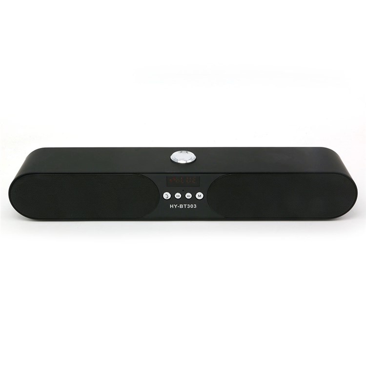 HYBT303 10W Double Speaker and Diaphragm LED Screen Outdoor Bluetooth Speaker with Mic - Black-2