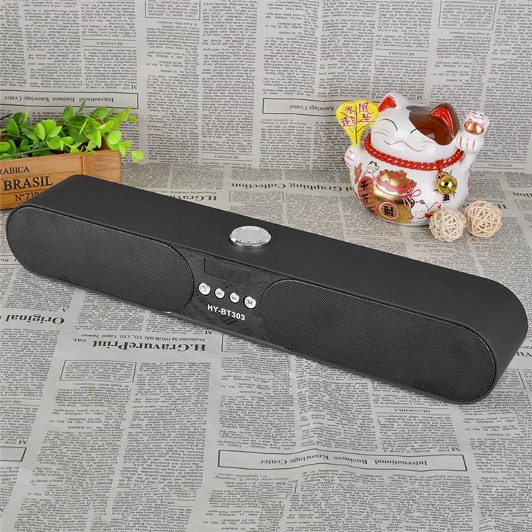 HYBT303 10W Double Speaker and Diaphragm LED Screen Outdoor Bluetooth Speaker with Mic - Black-3