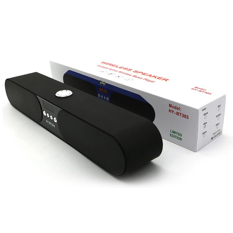 HYBT303 10W Double Speaker and Diaphragm LED Screen Outdoor Bluetooth Speaker with Mic - Black-5