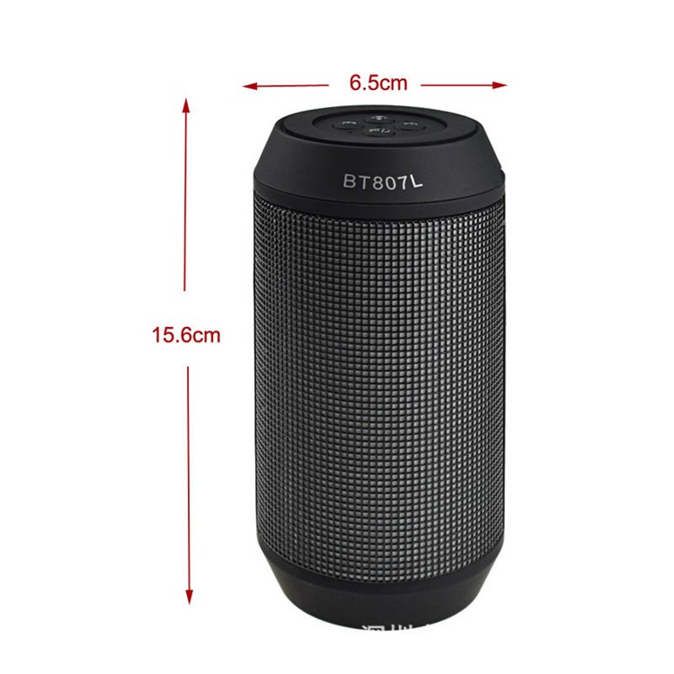 BT807L LED Color Light Wireless Bluetooth Speaker with Mic - Black-4