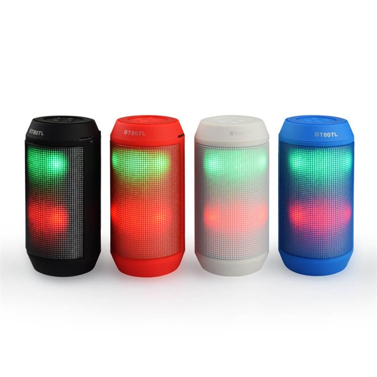 BT807L LED Color Light Wireless Bluetooth Speaker with Mic - Black-7