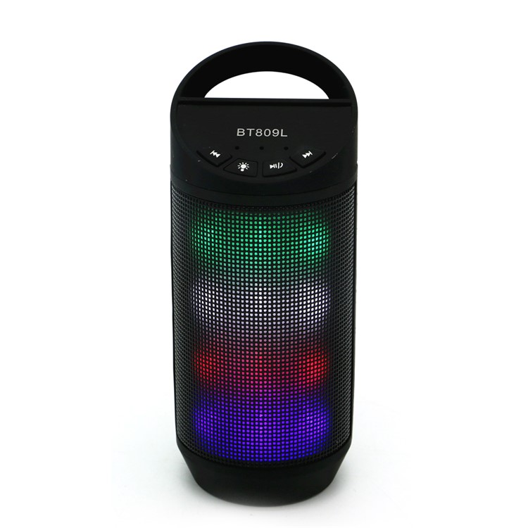 BT809L LED Color Light Cycling Sports Wireless Bluetooth Speaker with Mic - Black-1