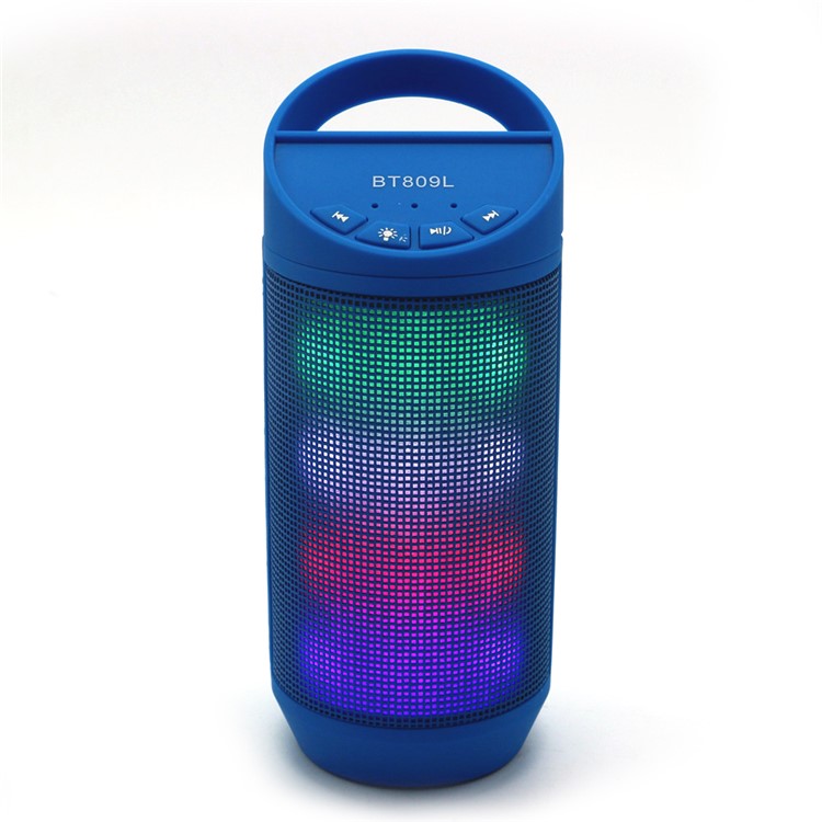 

BT809L Lightweight LED Color Light Cycling Sports Wireless Bluetooth Speaker with Mic - Blue