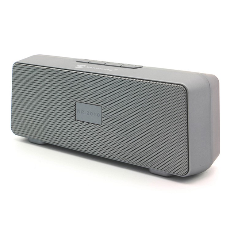 

NR2010 Mini Dual Speakers Square Shaped FM Radio Wireless Bluetooth Speaker - Grey, iPhone 7