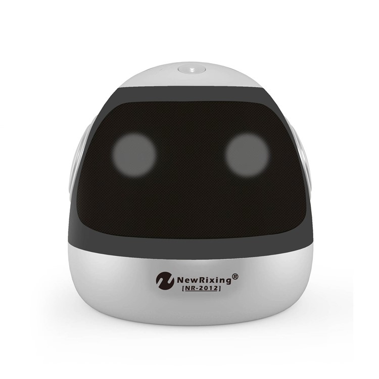 NR2012 Robot LED Color Light Double Speaker Wireless Bluetooth Speaker with Mic - Black-1