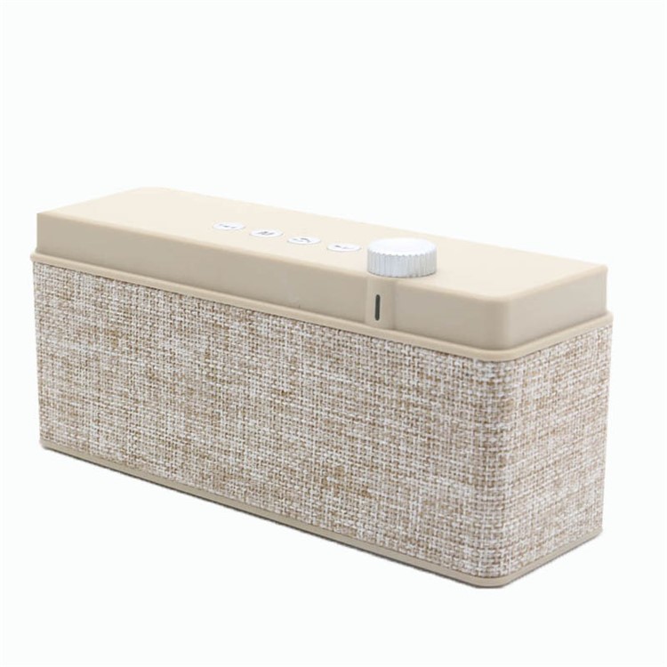 

NR2015 10W Cloth Coated Wireless Bluetooth 2.1 Speaker USB Flash FM Radio Stereo MP3 Player - Beige, iPhone 8