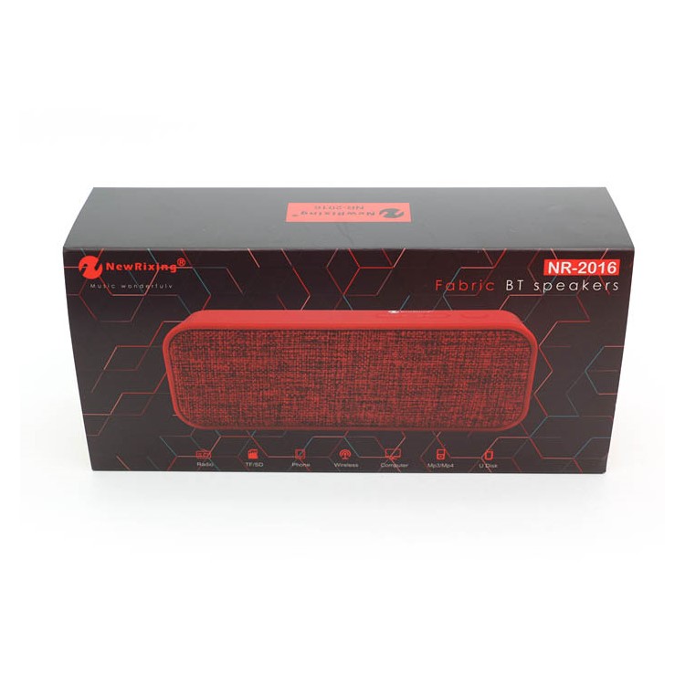 NR2016 Cloth Coated Double Speaker Outdoor Bluetooth Speaker with Mic - Black-3