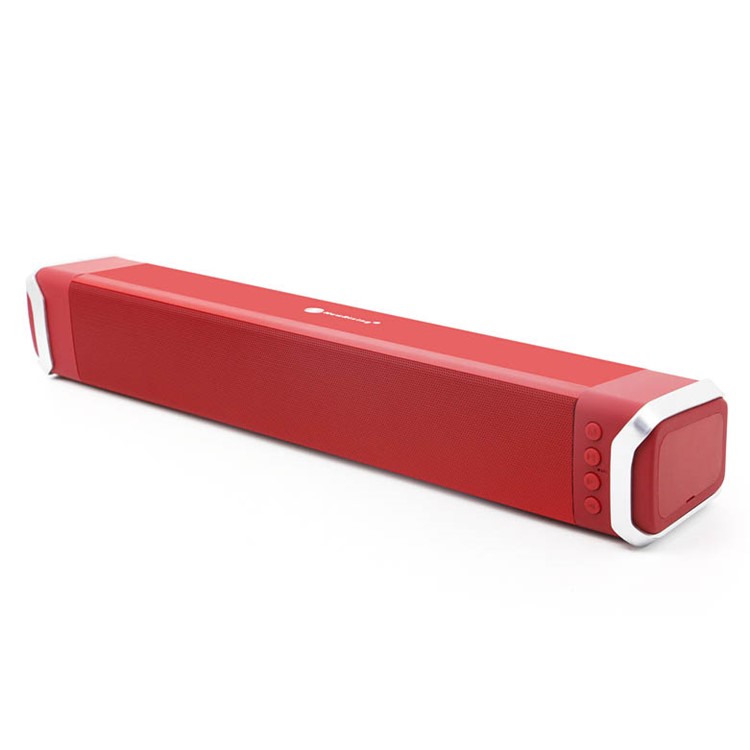 

NR2017 Portable 10W Bar Double Speaker Outdoor Bluetooth Speaker with Mic - Red, iPhone X