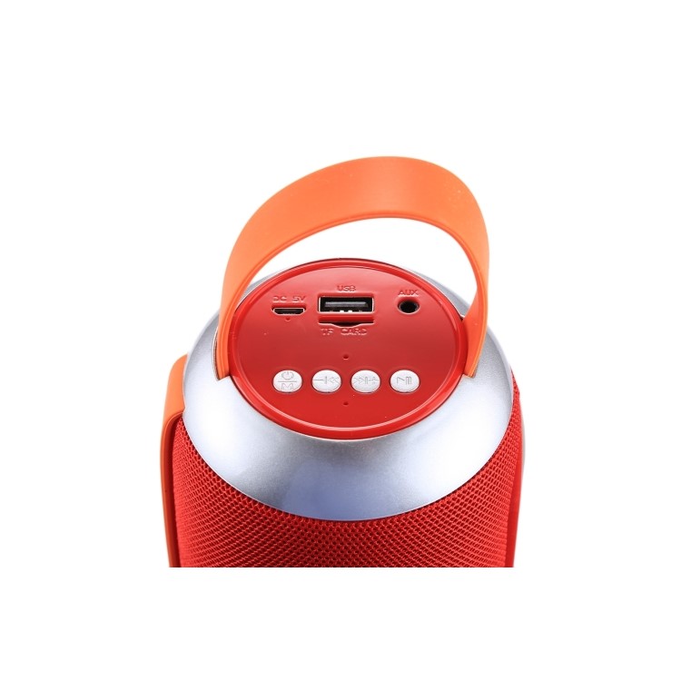 TG112 Portable Bluetooth 4.2 Speaker with Mic & FM Radio Function Support Hands-free & TF Card & U Disk Play - Red-4