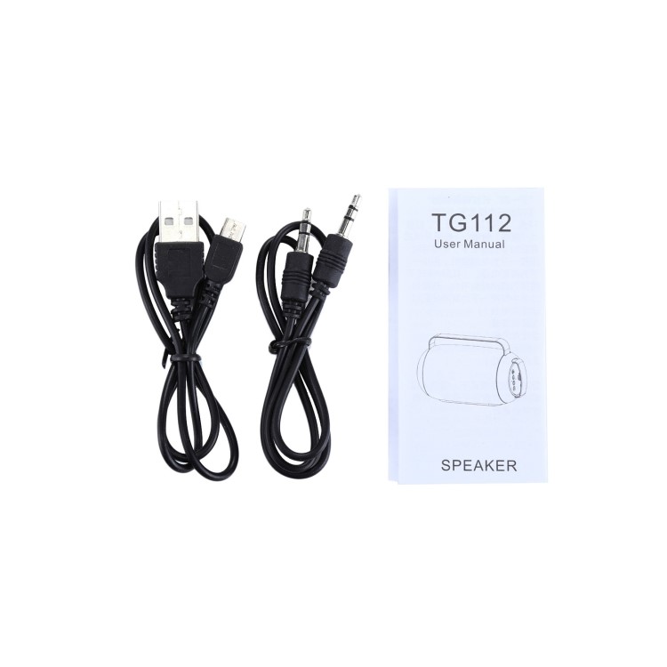 TG112 Portable Bluetooth 4.2 Speaker with Mic & FM Radio Function Support Hands-free & TF Card & U Disk Play - Red-5