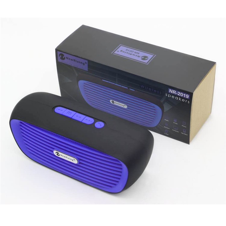 NR2019 Multifunctional Double Speaker Outdoor Bluetooth Speaker with Mic - Blue-5