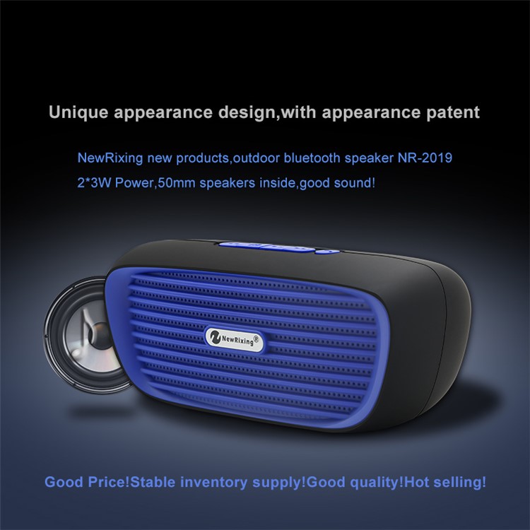 NR2019 Multifunctional Double Speaker Outdoor Bluetooth Speaker with Mic - Blue-6