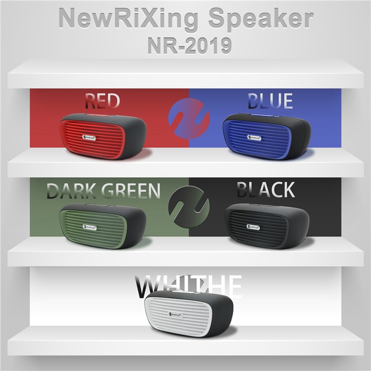 NR2019 Multifunctional Double Speaker Outdoor Bluetooth Speaker with Mic - Blue-7