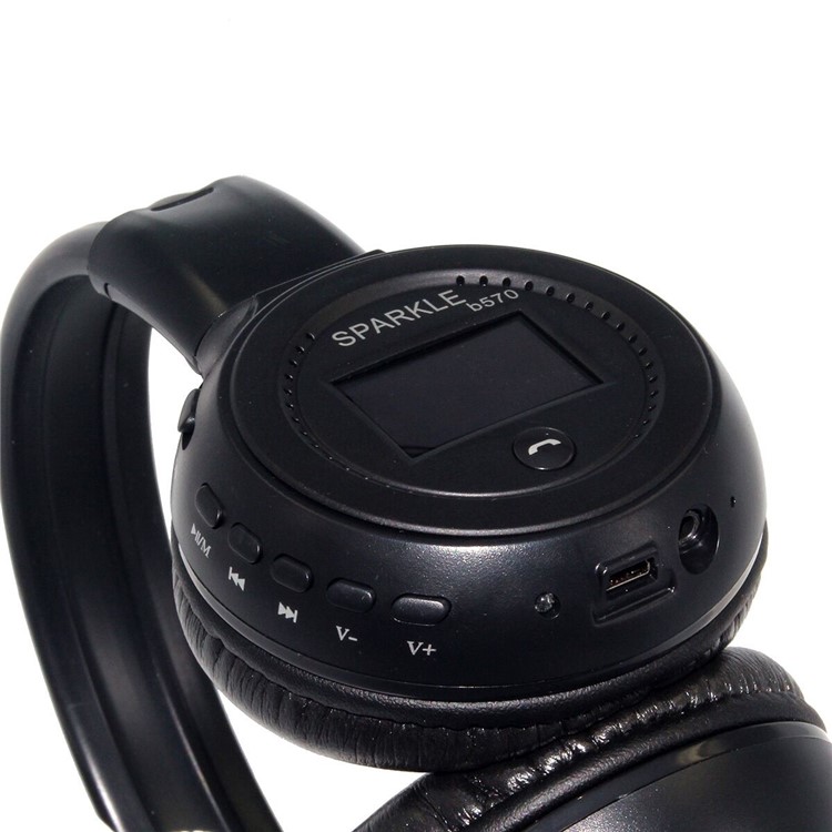 B570 Over-ear Bluetooth Headset Build-in Microphone Support Aux-in/TF Card - Black-8