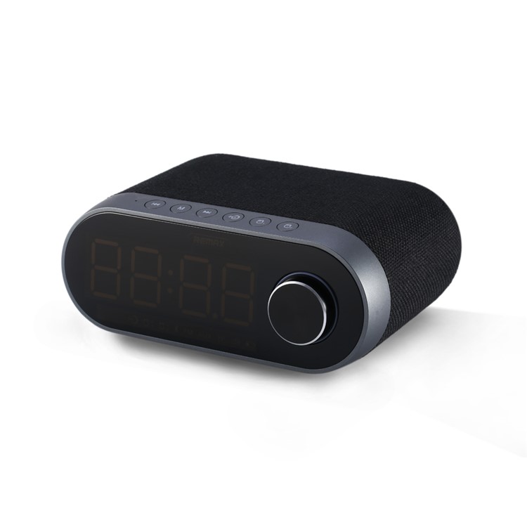 REMAX M26 Bluetooth Speaker with Alarm Clock Support FM/TF Card/Aux-in/U Disk - Black-1