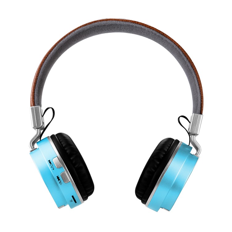 BTH-858 Lightweight Foldable Over-ear Bluetooth 4.2 Earphone with TF Card Slot/Aux-in - Blue-2