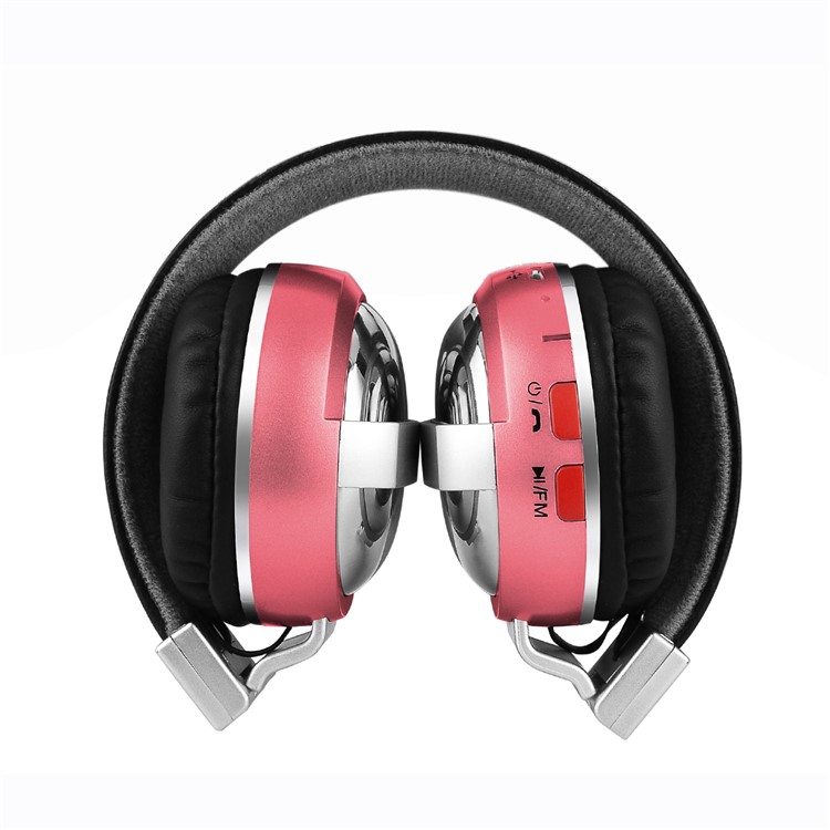 BTH-868 Foldable Over-ear Bluetooth 4.2 Earphone with TF Card Slot/Aux-in - Pink-4