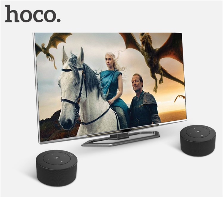 HOCO BS19 360 Surround Wireless Speaker with Mic/Aux-in - Black-6